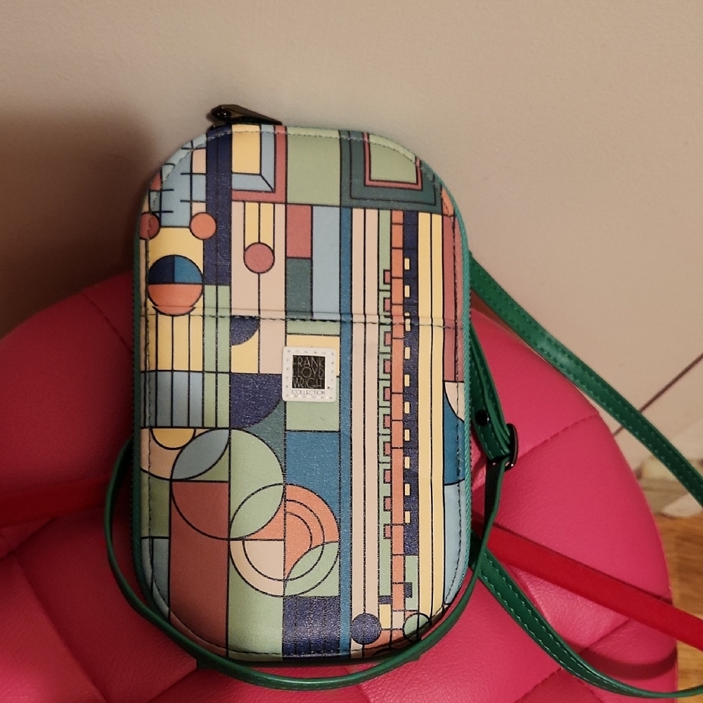 Frank Lloyd Wright Multicolor Geometric Crossbody… - image 5
